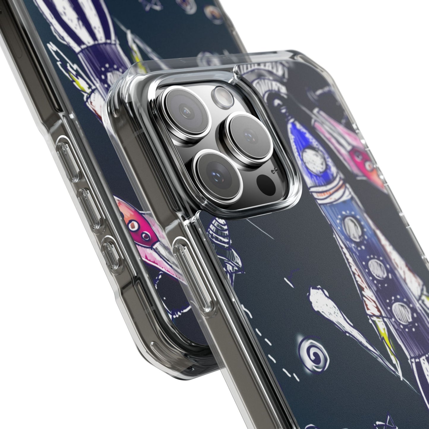 Magnetic Clear Impact Case- Space