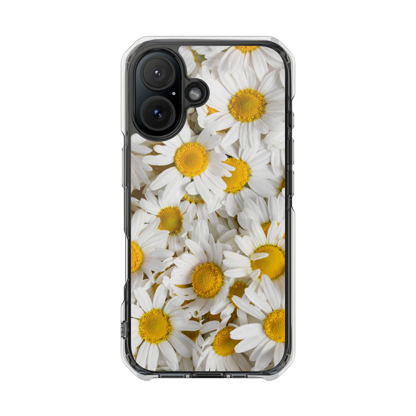 Magnetic Clear Impact Case- Daisy design