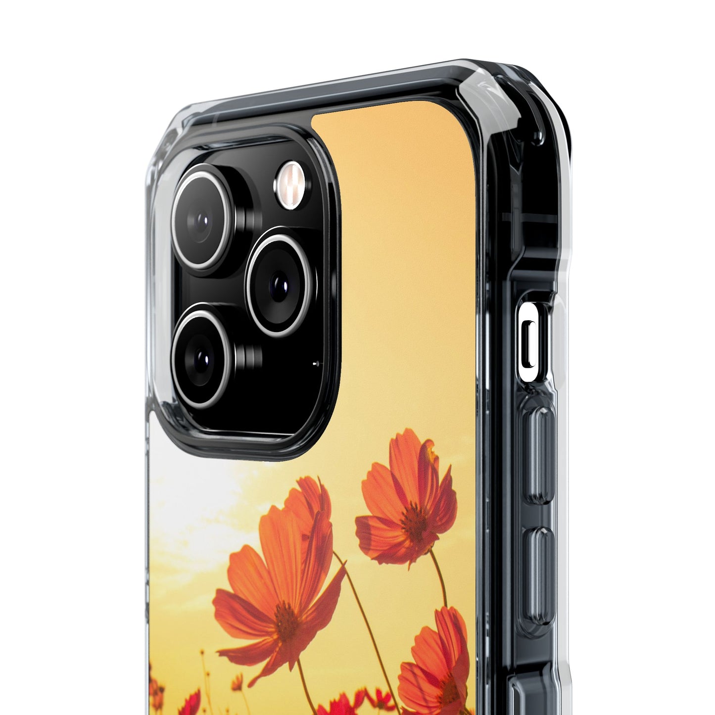 Magnetic Clear Impact Case - Summer Sunset Flowers