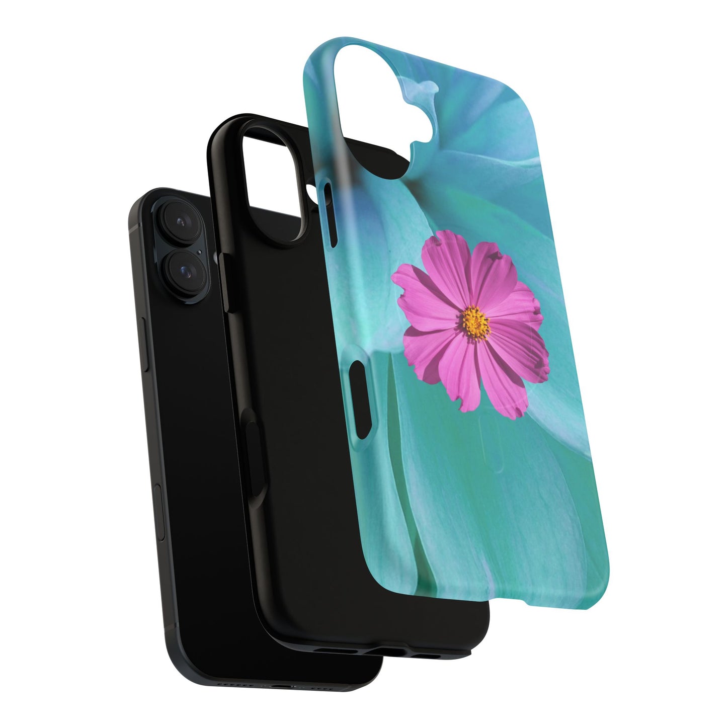 Tough Magnetic Phone Case - Vibrant Pink Flower Design