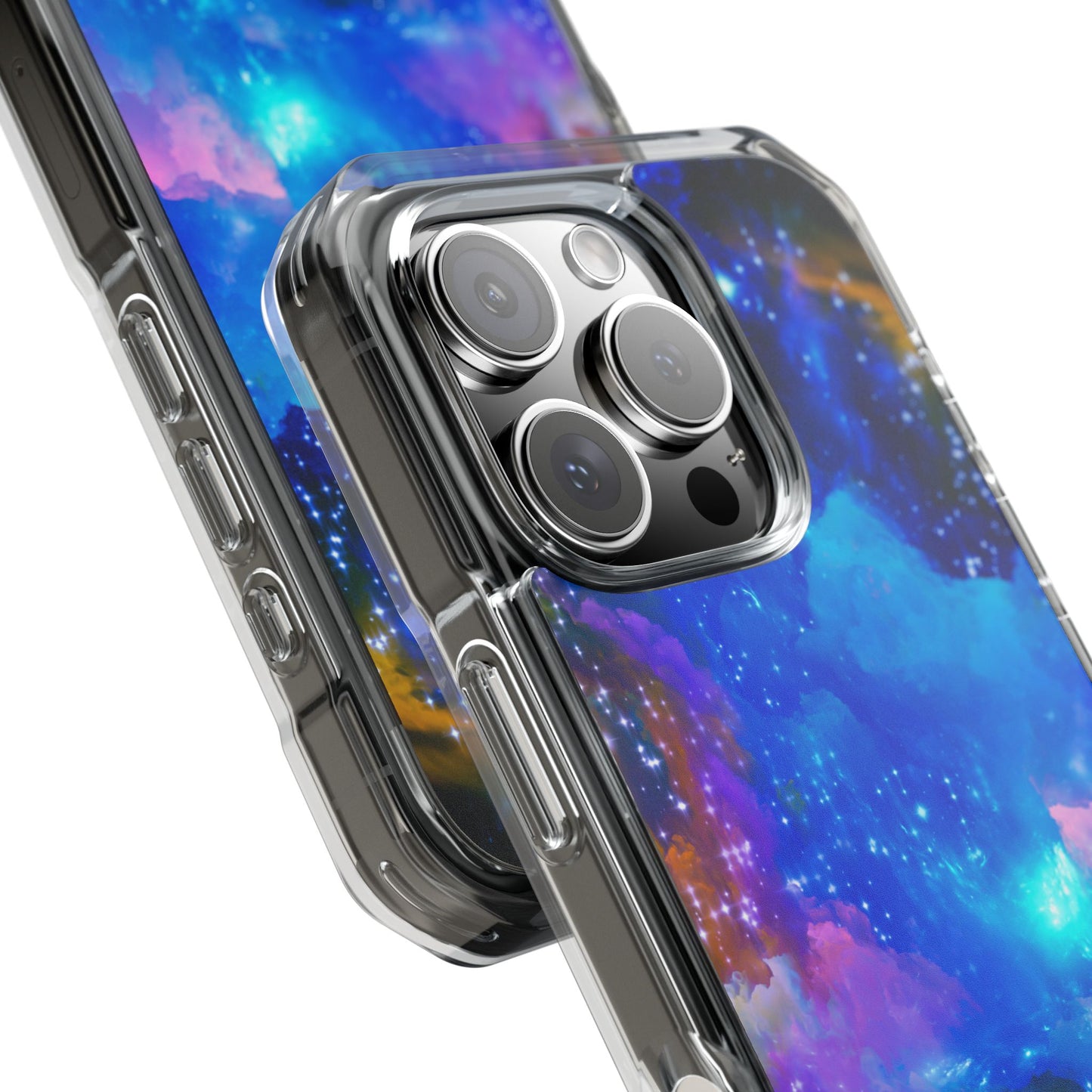 Magnetic Clear Impact Case- Galaxy Themed