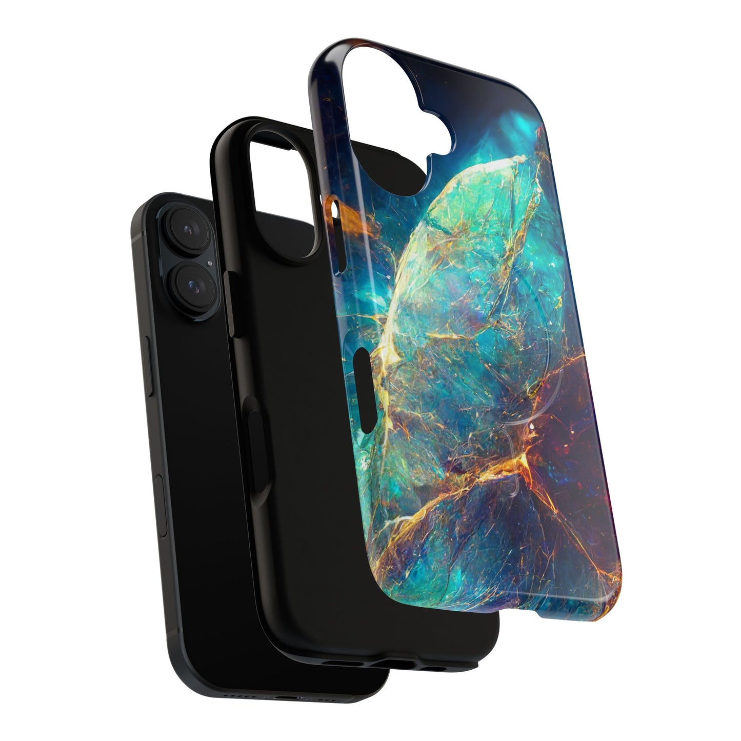 Tough Magnetic Phone Case - Vibrant Crystal Blue Design