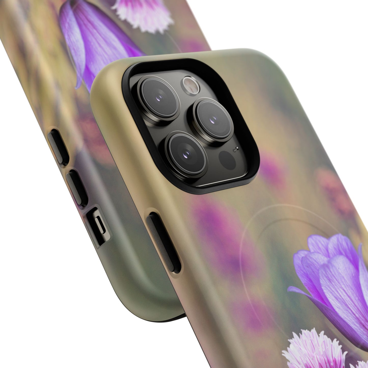 Tough Magnetic Phone Case - Elegant Flower Design for Protection