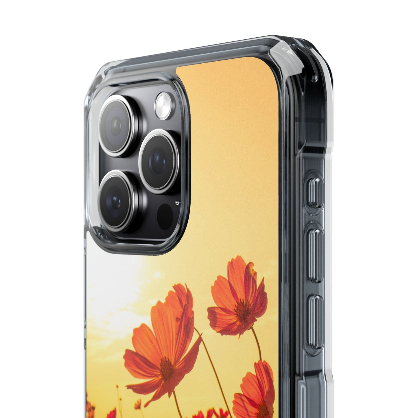 Magnetic Clear Impact Case - Summer Sunset Flowers