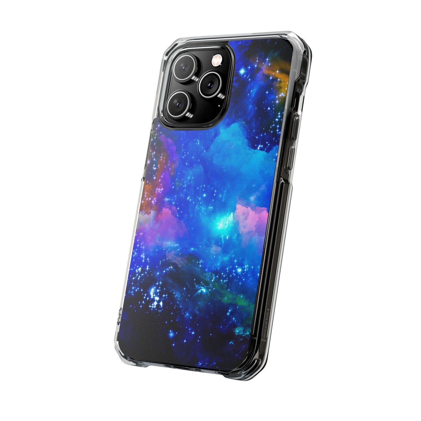 Magnetic Clear Impact Case- Galaxy Themed