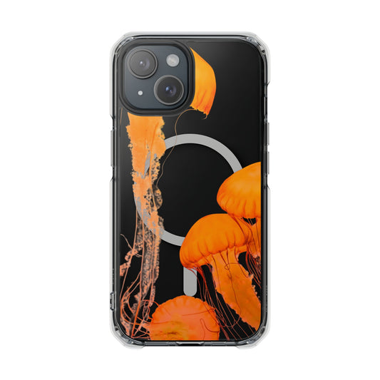 Magnetic Clear Impact Cases- Ocean Inspired Jellyfish