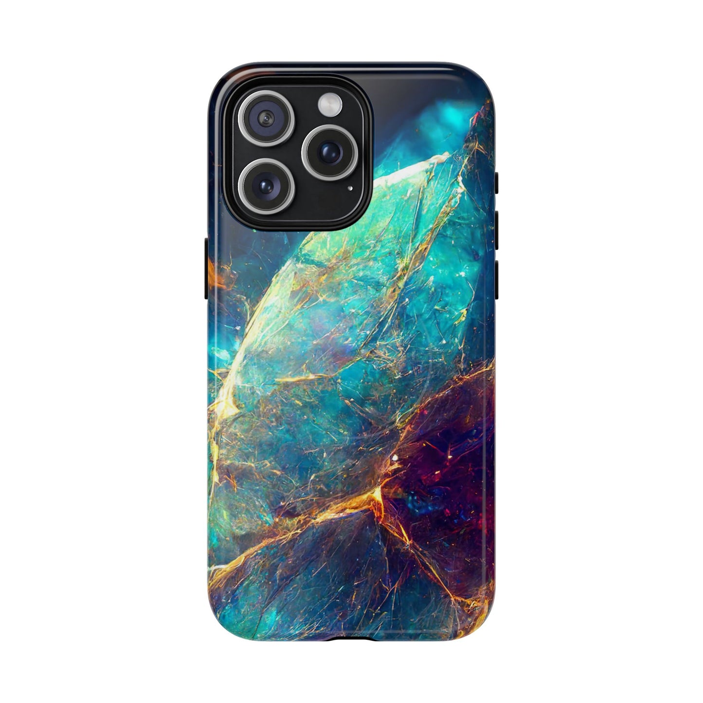 Tough Magnetic Phone Case - Vibrant Crystal Blue Design