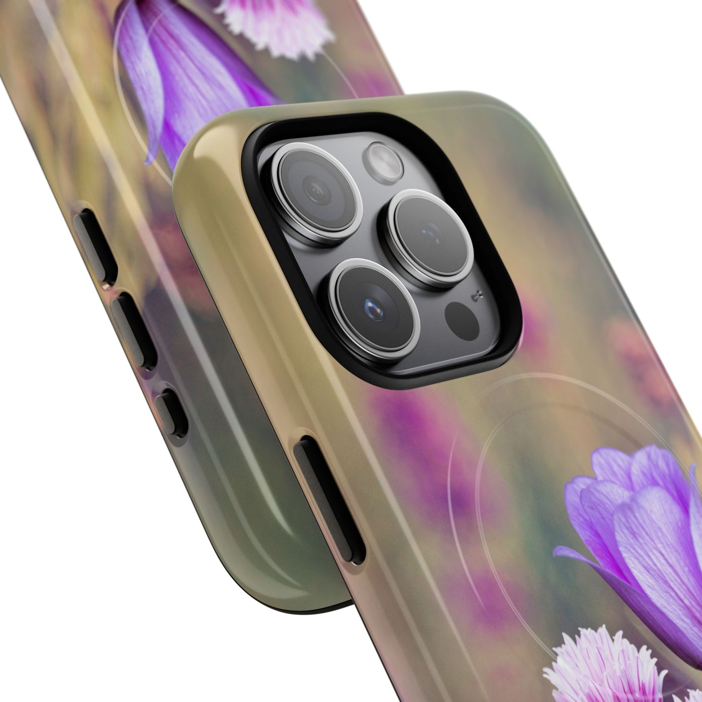 Tough Magnetic Phone Case - Elegant Flower Design for Protection