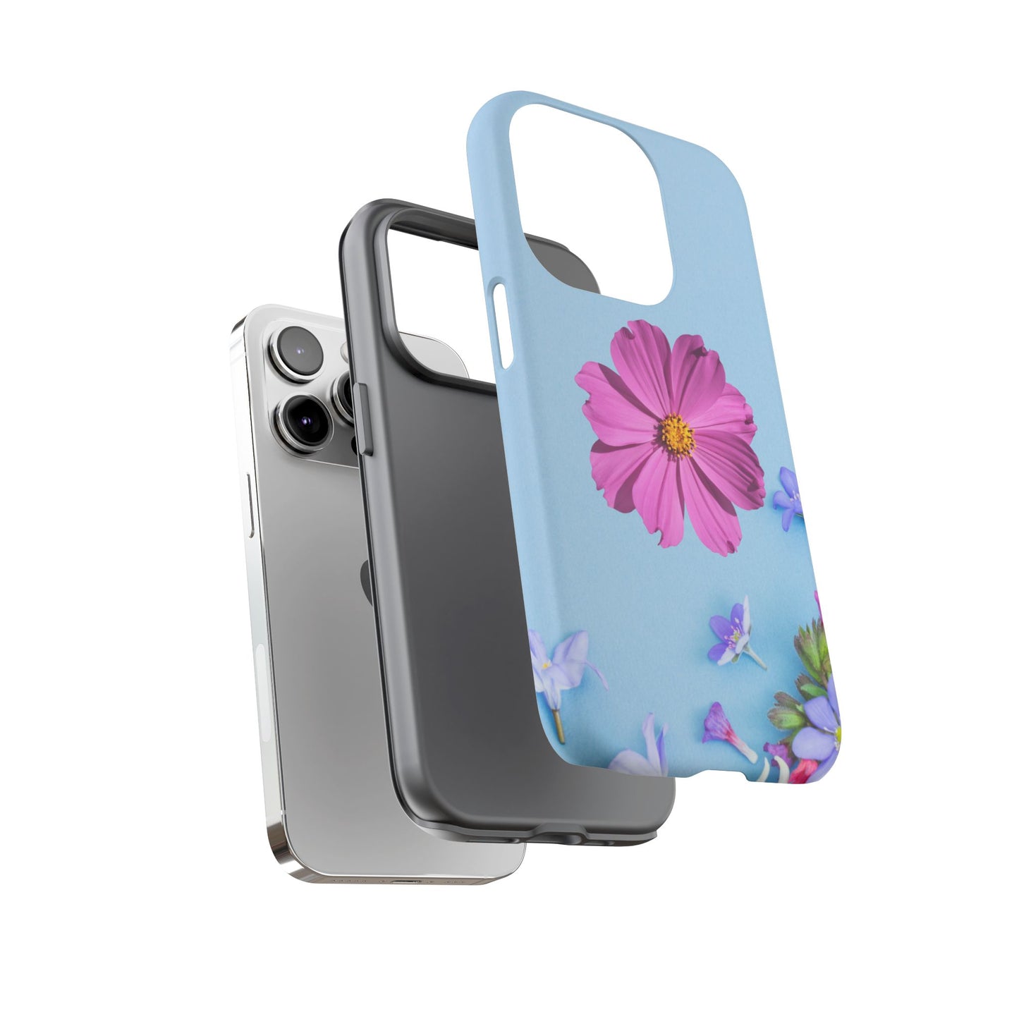 Tough Phone Case - Durable Protection with Vibrant Flower Design