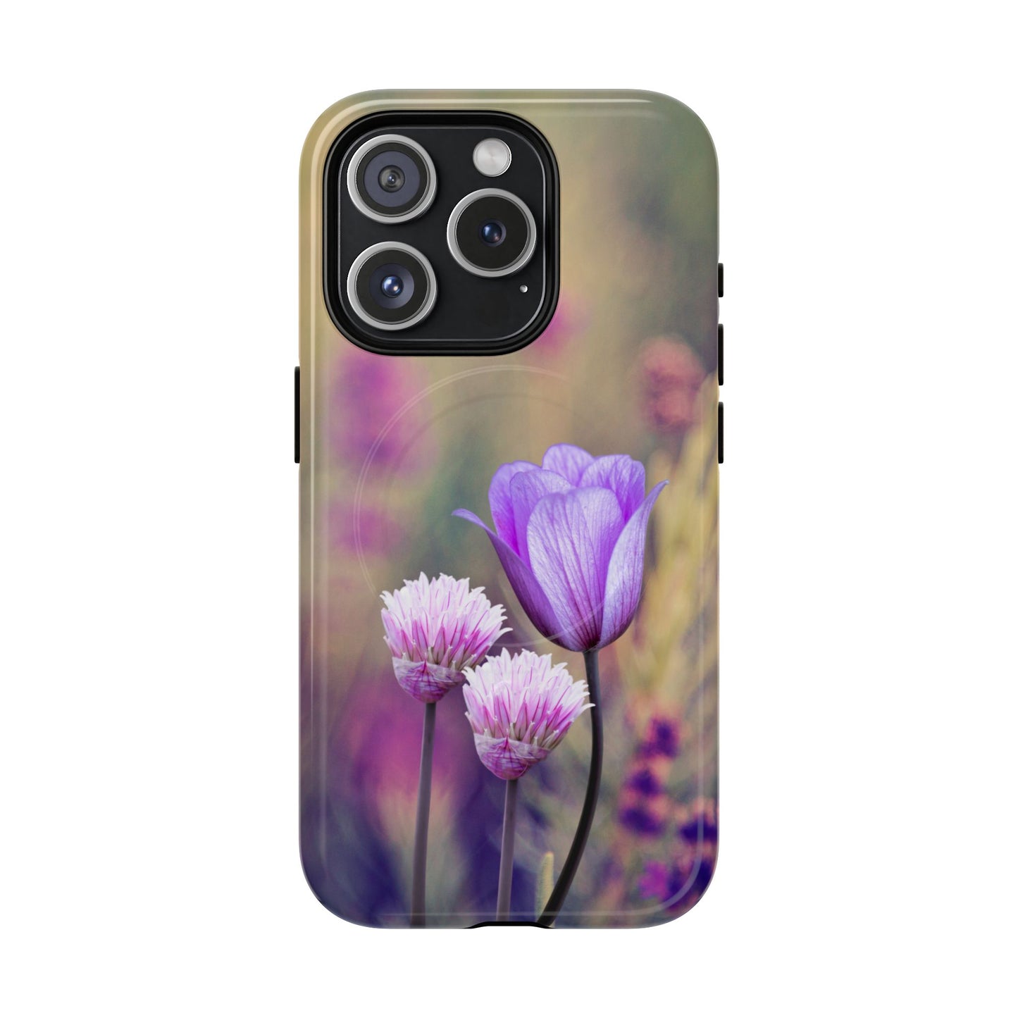 Tough Magnetic Phone Case - Elegant Flower Design for Protection