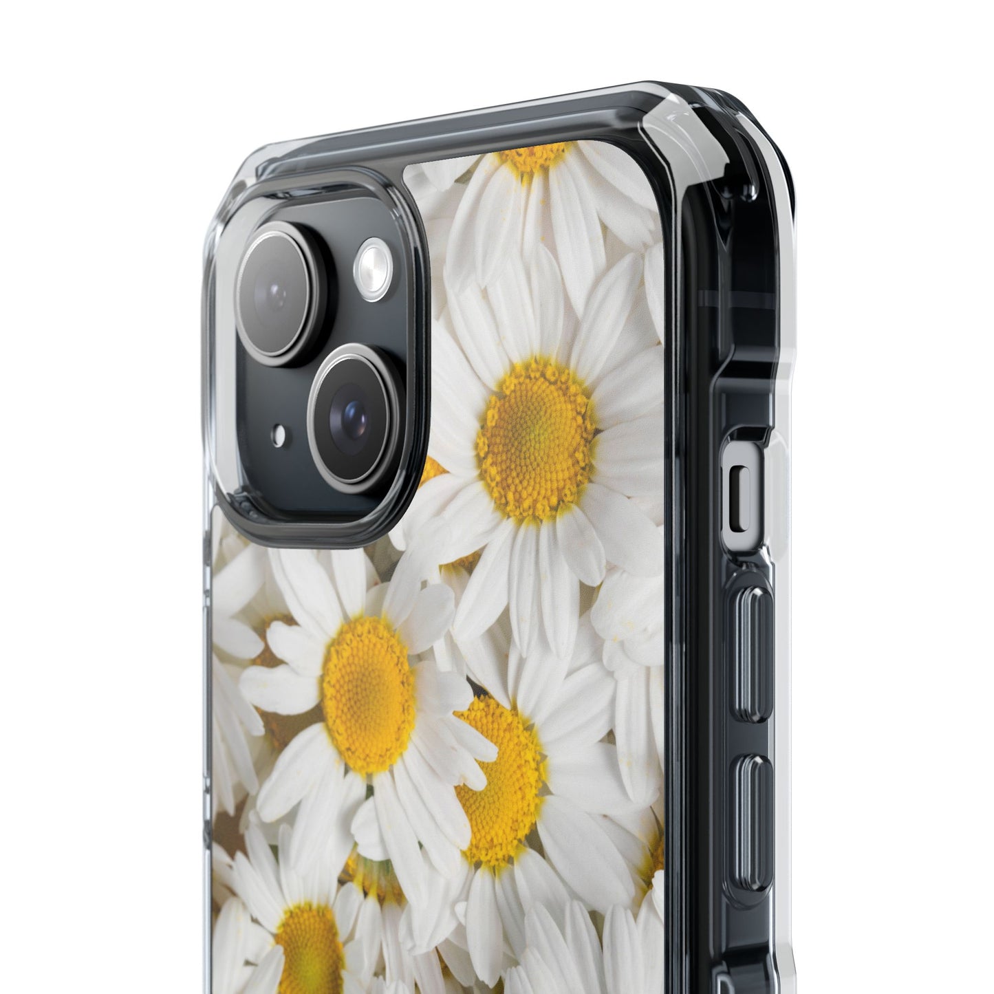 Magnetic Clear Impact Case- Daisy design