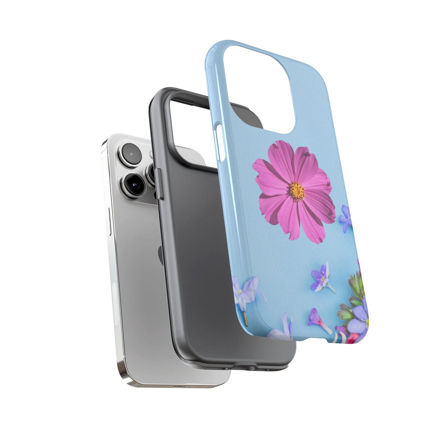 Tough Phone Case - Durable Protection with Vibrant Flower Design