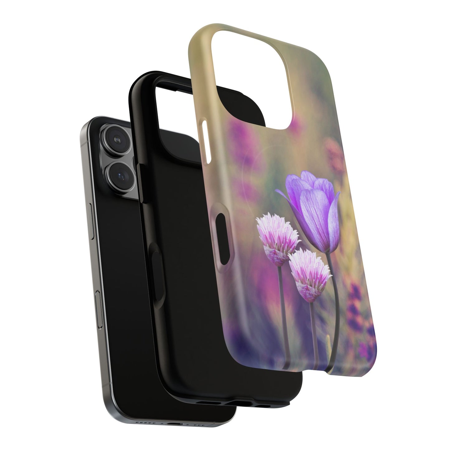 Tough Magnetic Phone Case - Elegant Flower Design for Protection