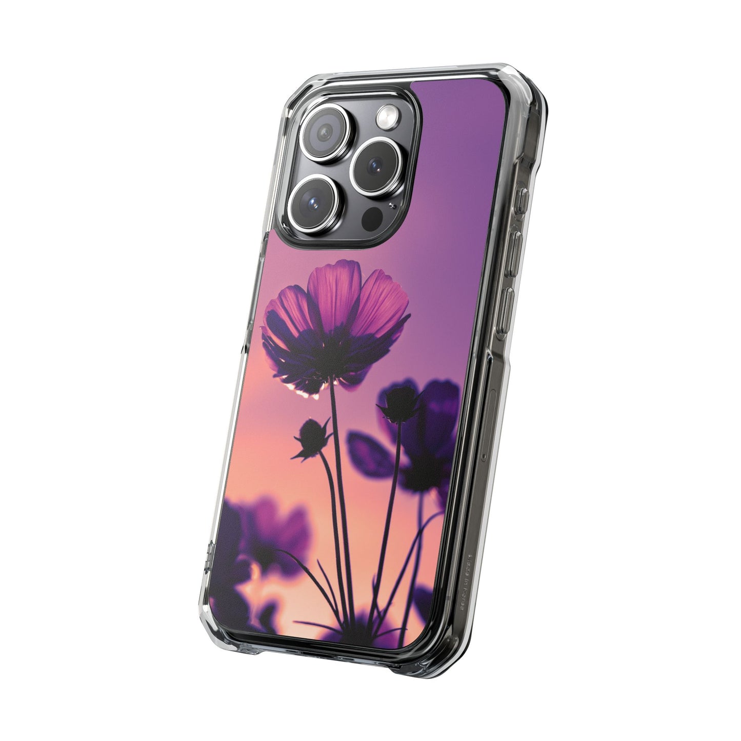 Magnet Clear Impact Case - Flower on a Summer Sky Design