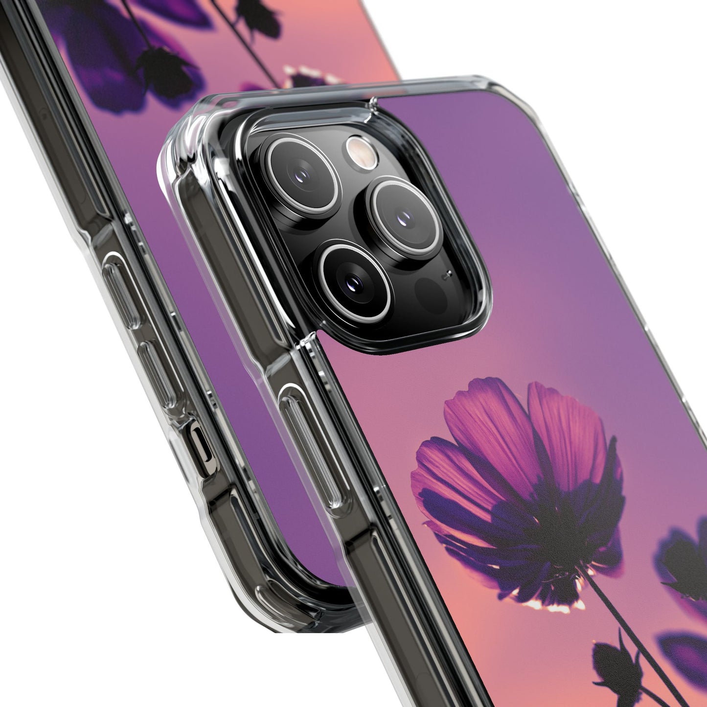 Magnet Clear Impact Case - Flower on a Summer Sky Design