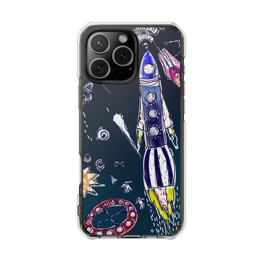 Magnetic Clear Impact Case- Space