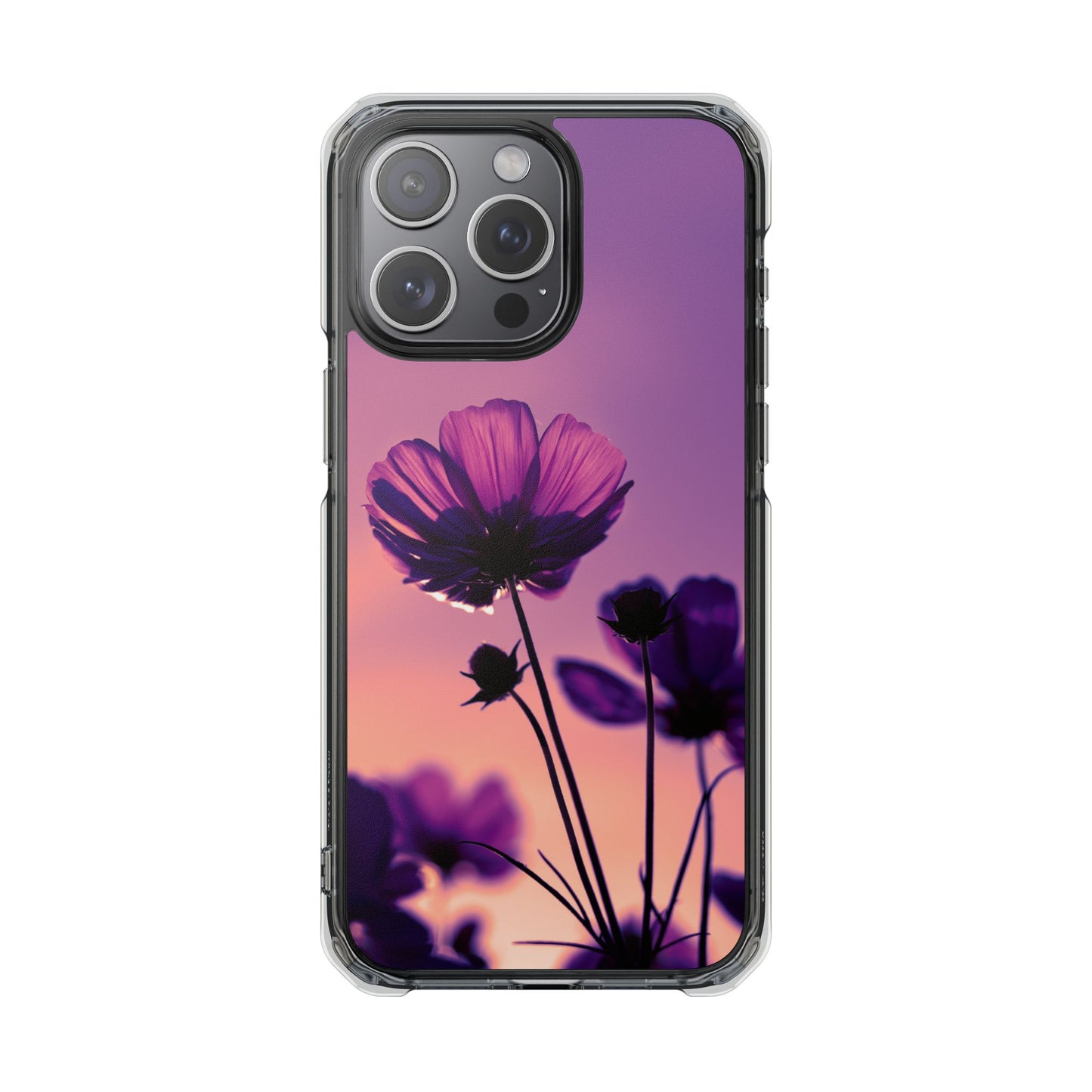 Magnet Clear Impact Case - Flower on a Summer Sky Design