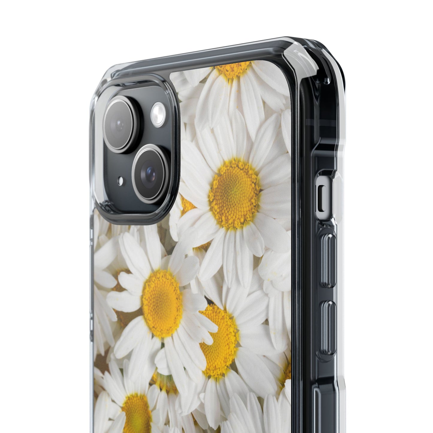 Magnetic Clear Impact Case- Daisy design