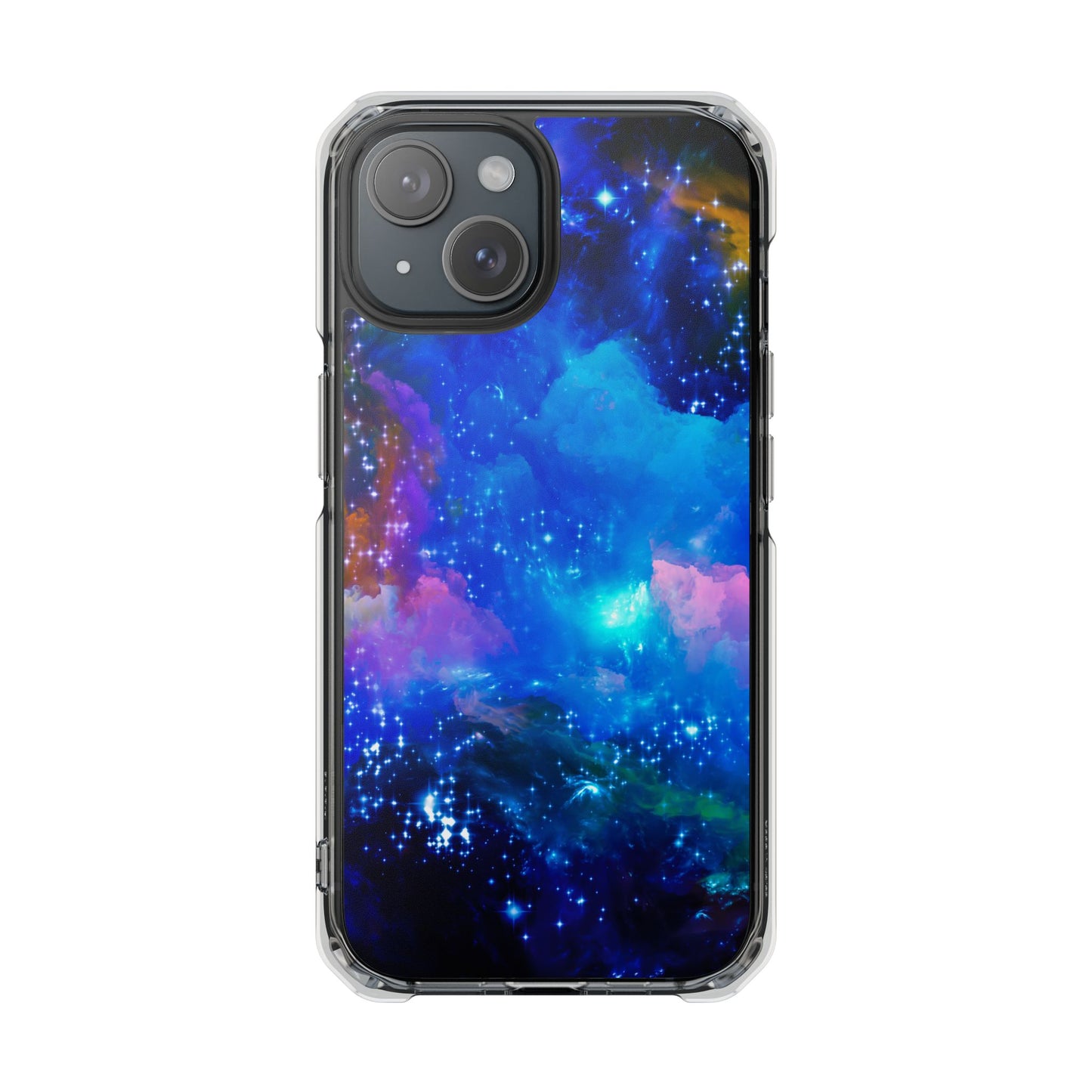 Magnetic Clear Impact Case- Galaxy Themed