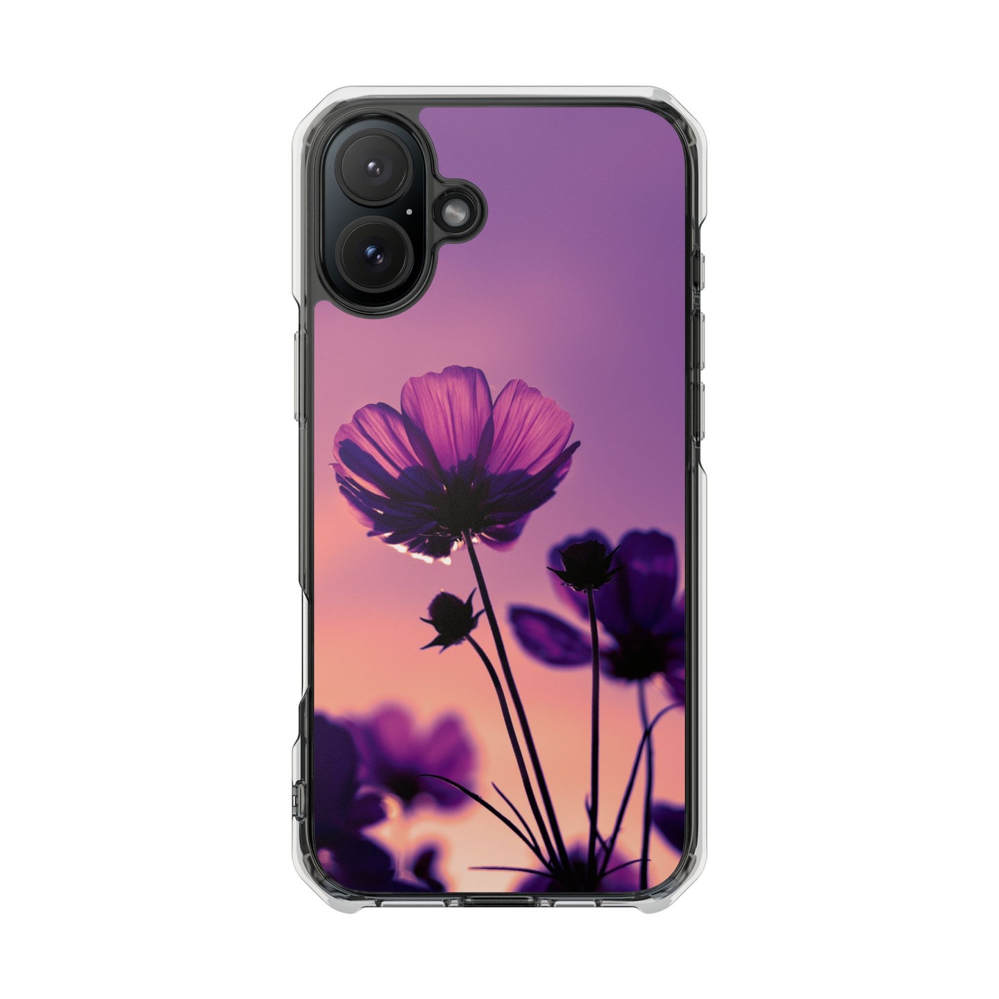 Magnet Clear Impact Case - Flower on a Summer Sky Design