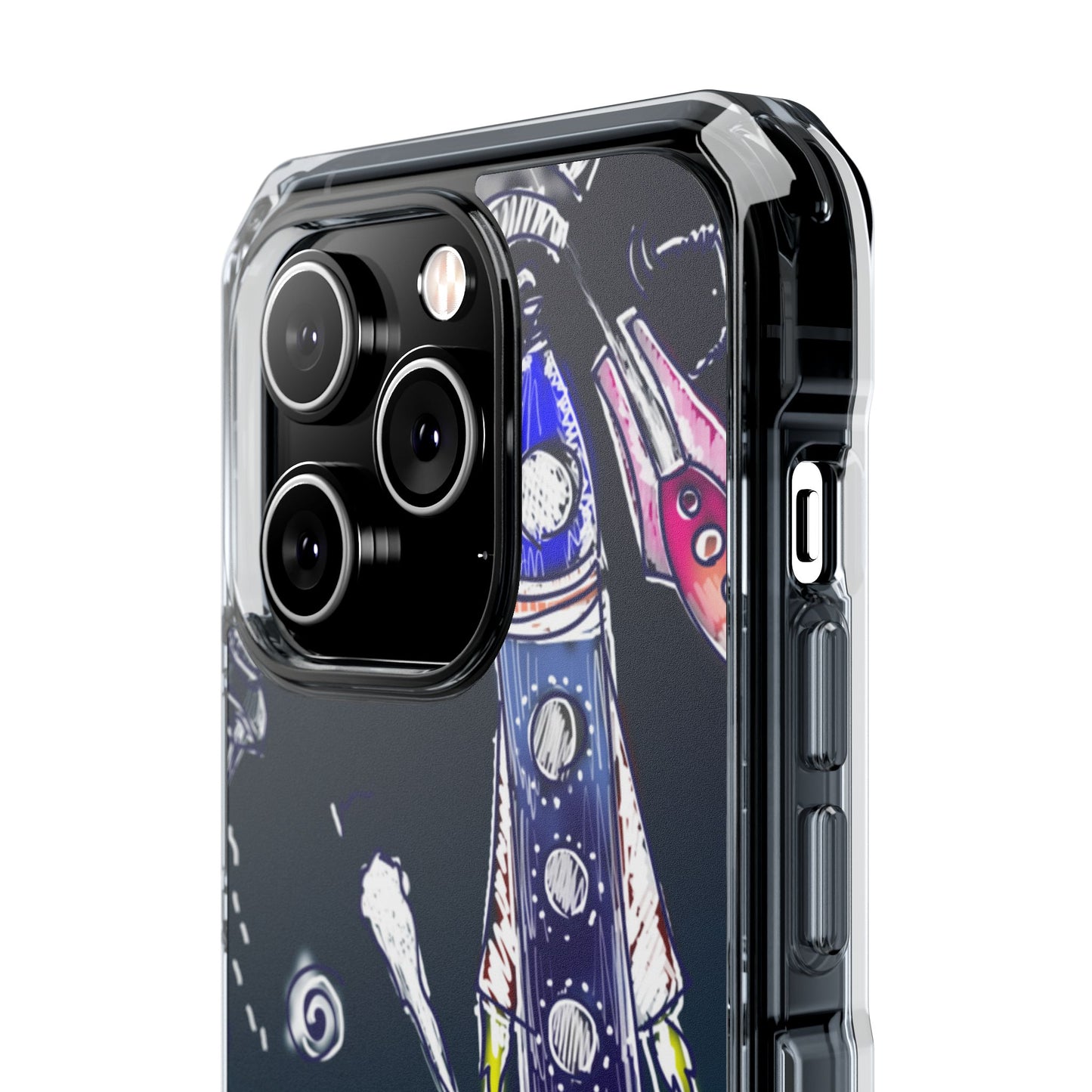 Magnetic Clear Impact Case- Space