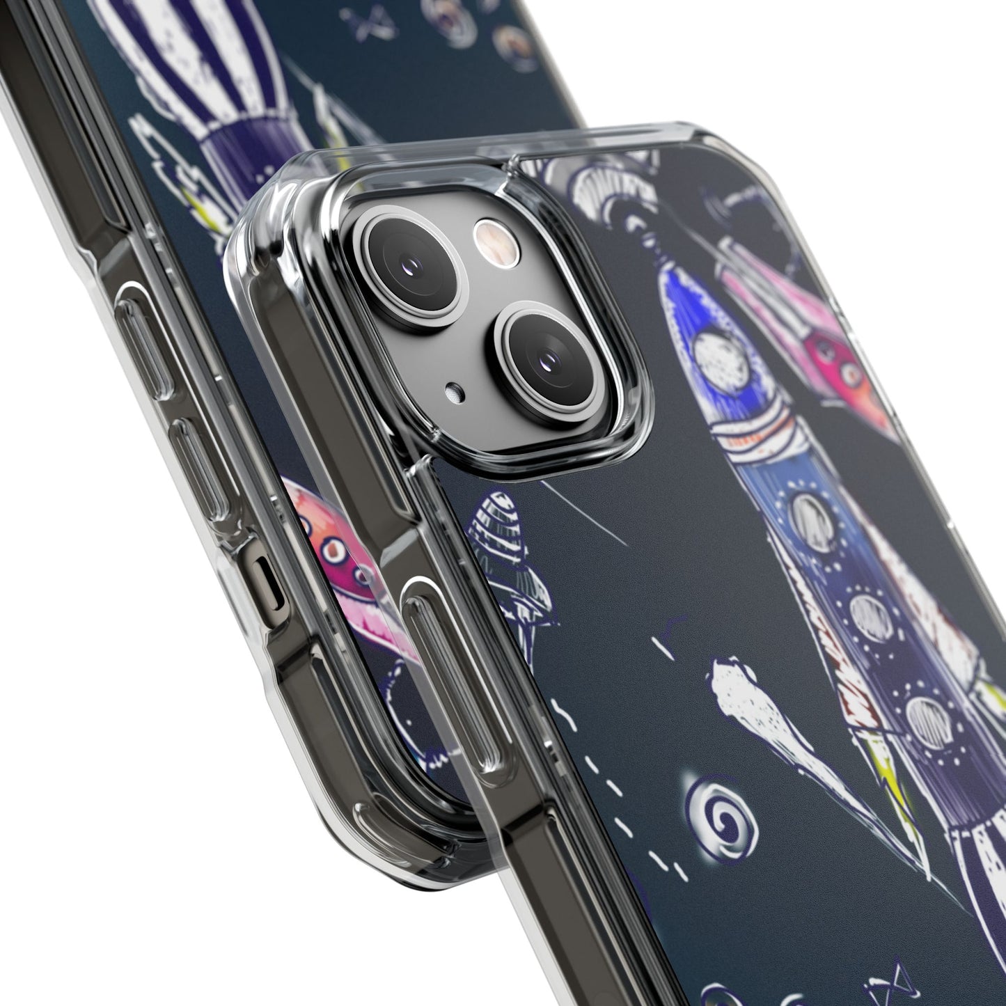 Magnetic Clear Impact Case- Space