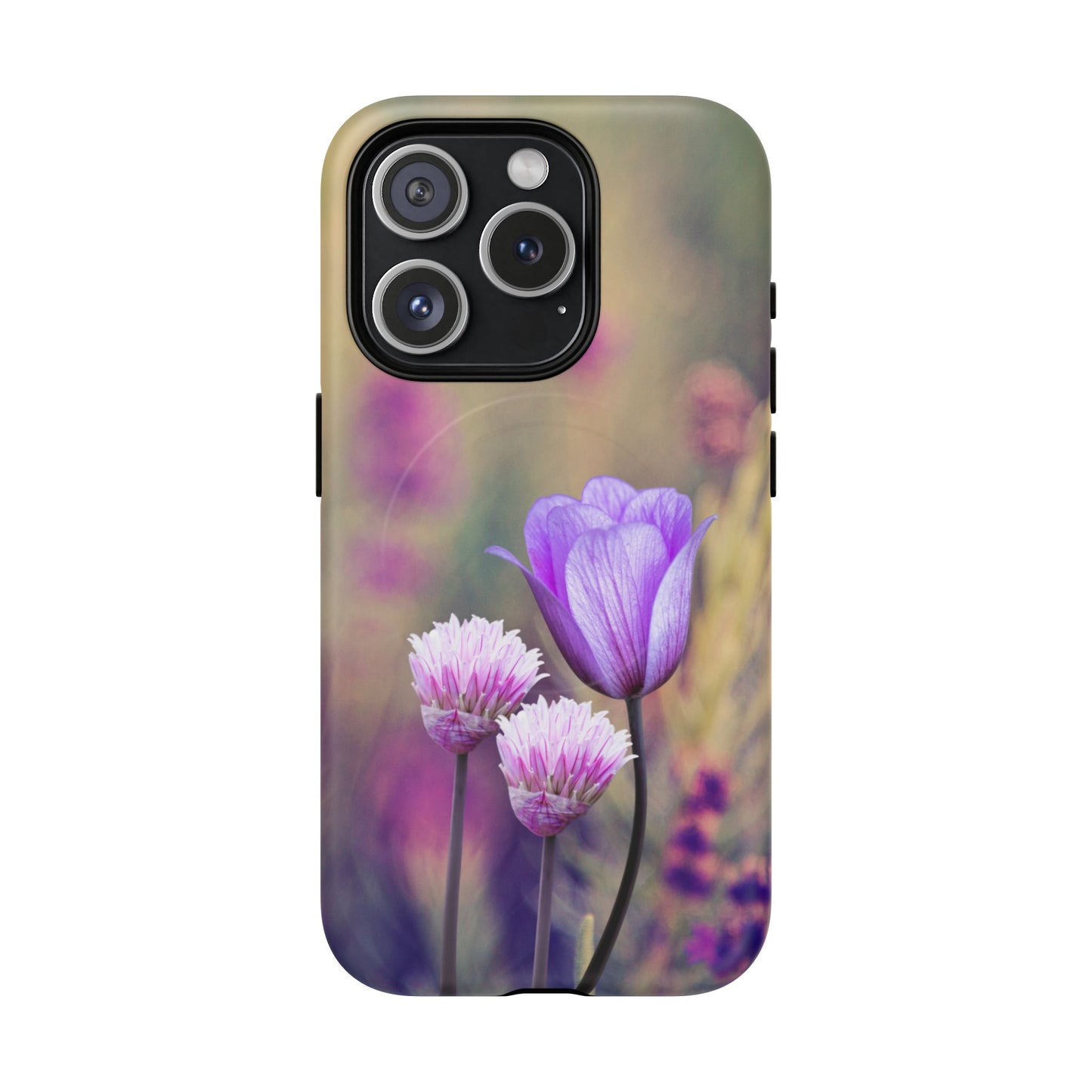 Tough Magnetic Phone Case - Elegant Flower Design for Protection