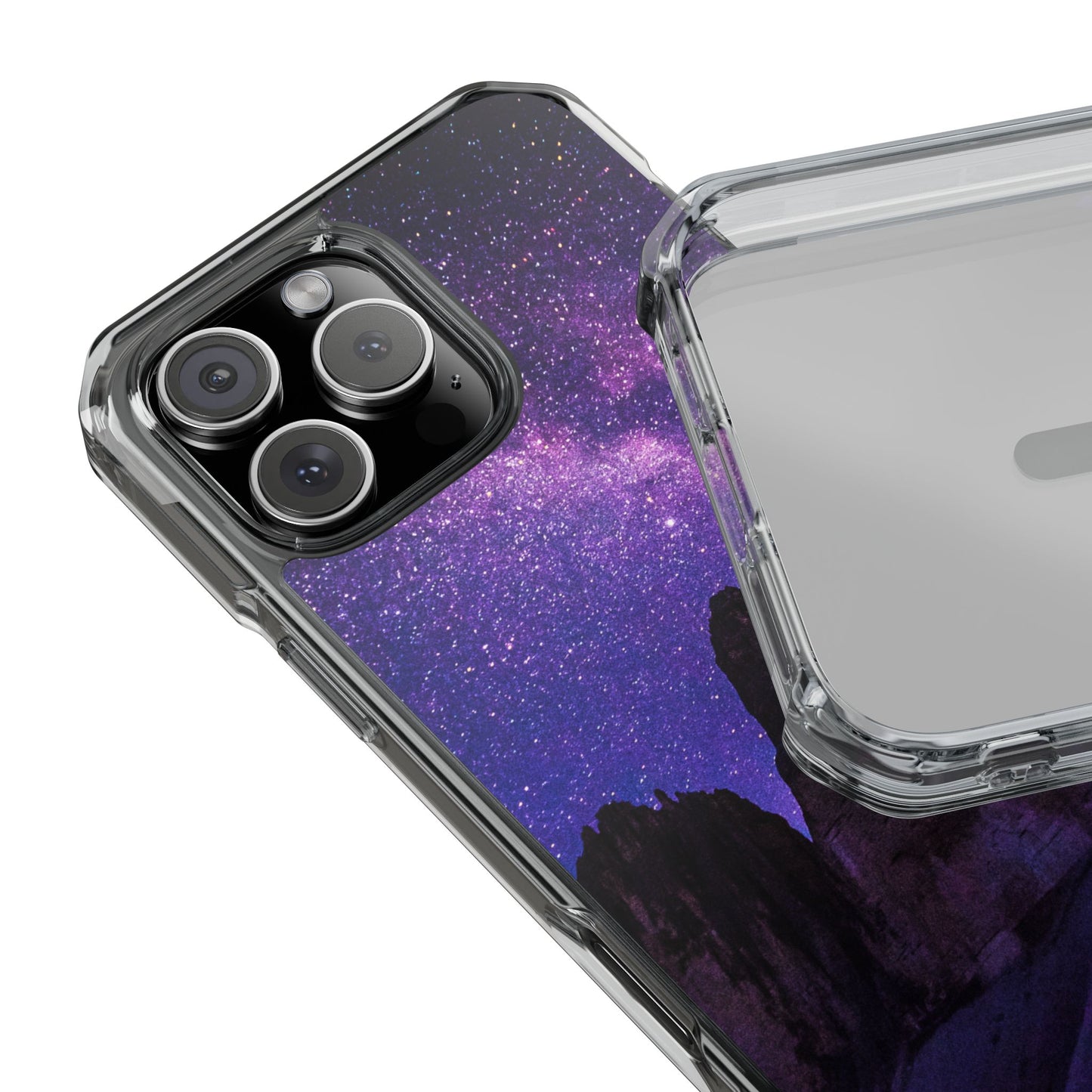 Magnetic Clear Impact Case- Stunning Starry Design