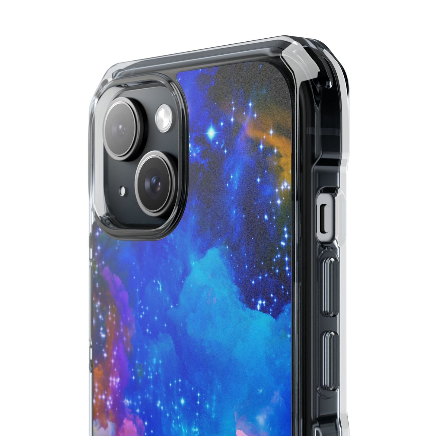 Magnetic Clear Impact Case- Galaxy Themed