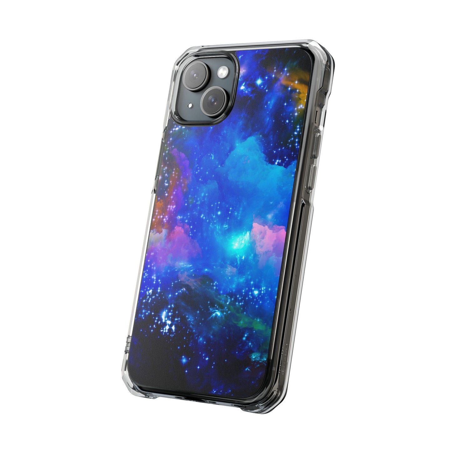 Magnetic Clear Impact Case- Galaxy Themed