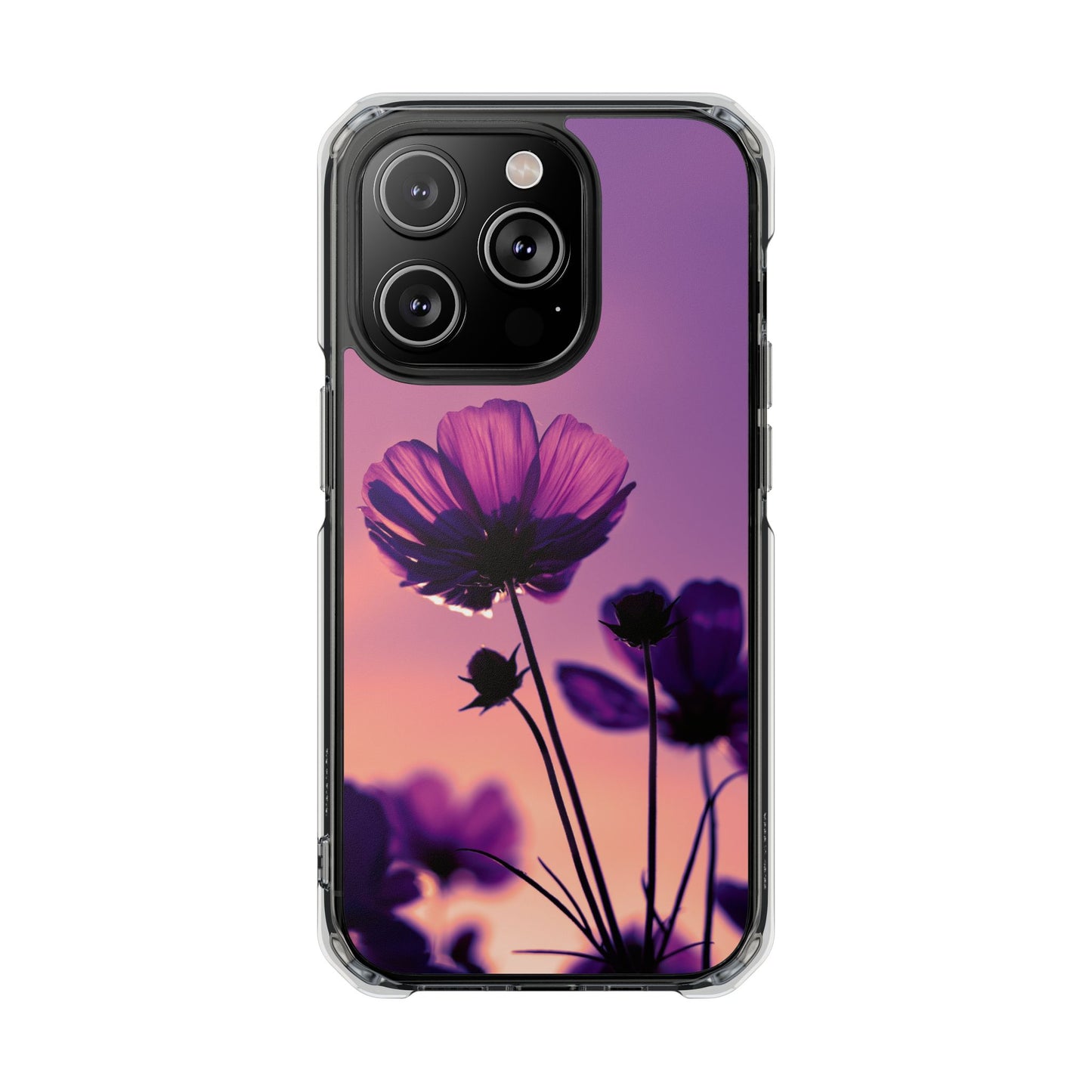 Magnet Clear Impact Case - Flower on a Summer Sky Design