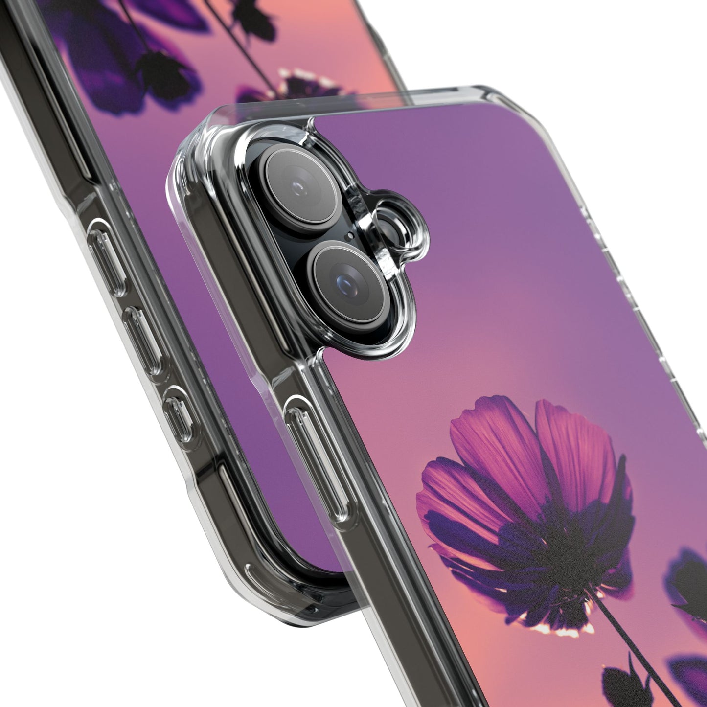 Magnet Clear Impact Case - Flower on a Summer Sky Design