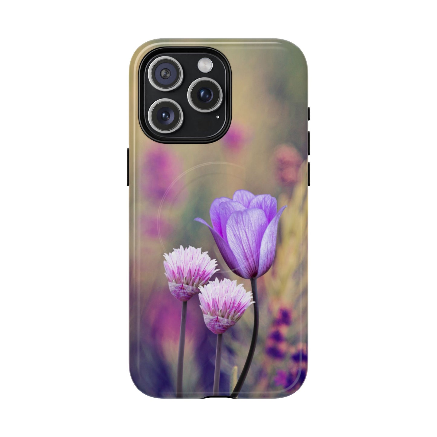 Tough Magnetic Phone Case - Elegant Flower Design for Protection