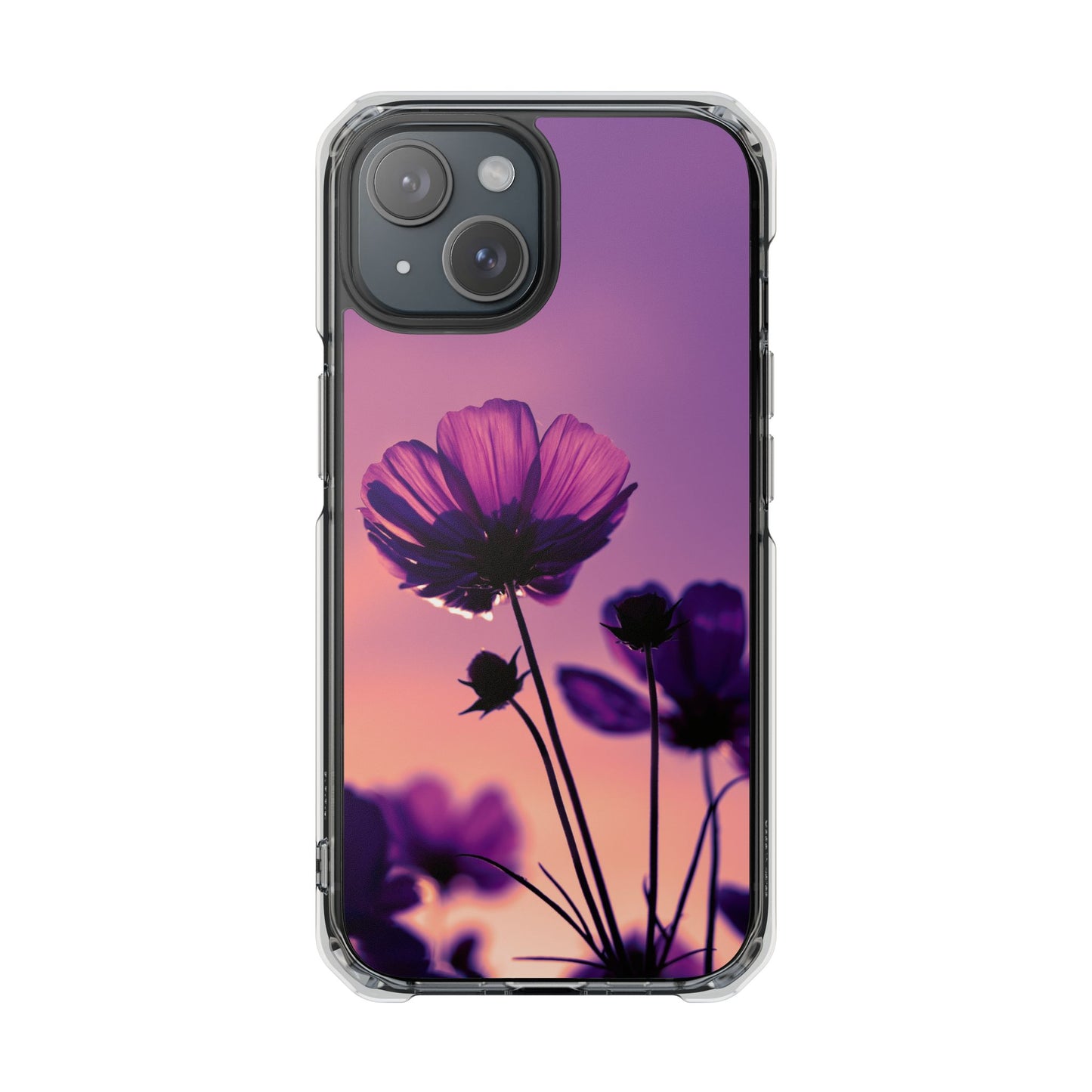 Magnet Clear Impact Case - Flower on a Summer Sky Design