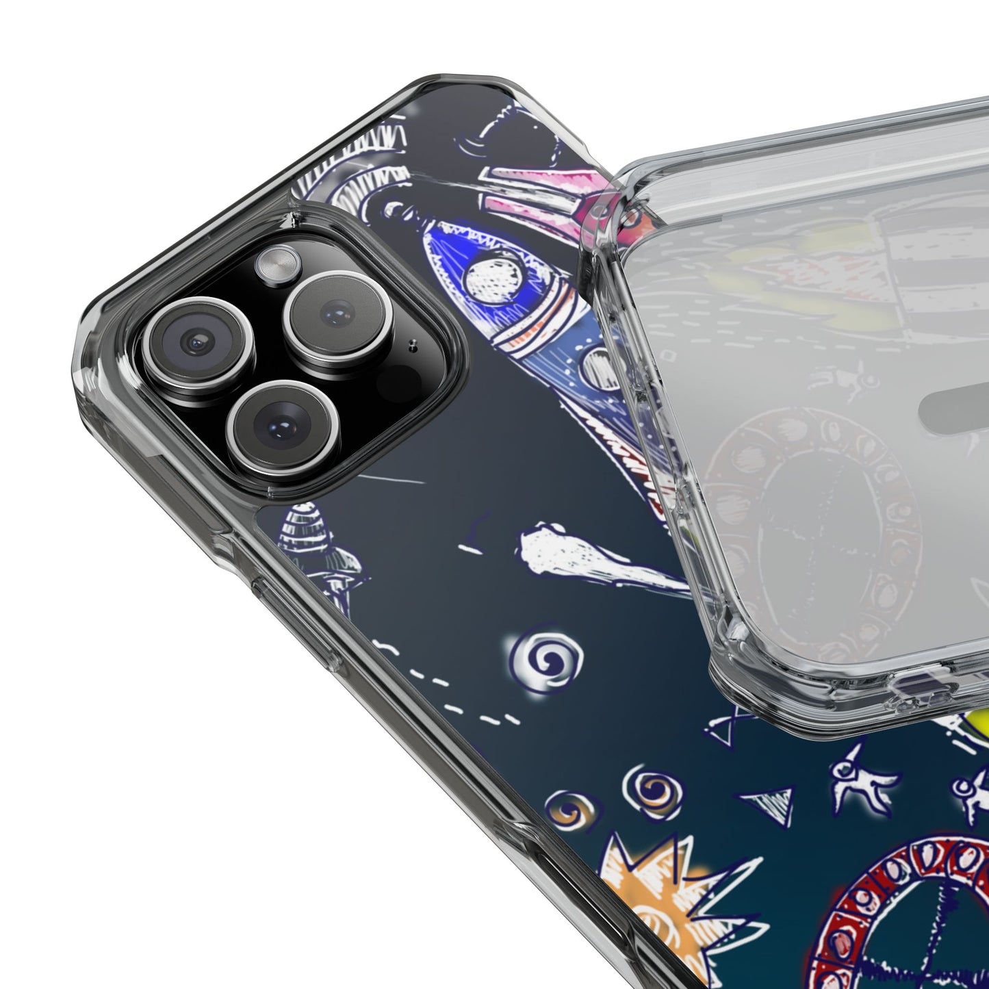 Magnetic Clear Impact Case- Space