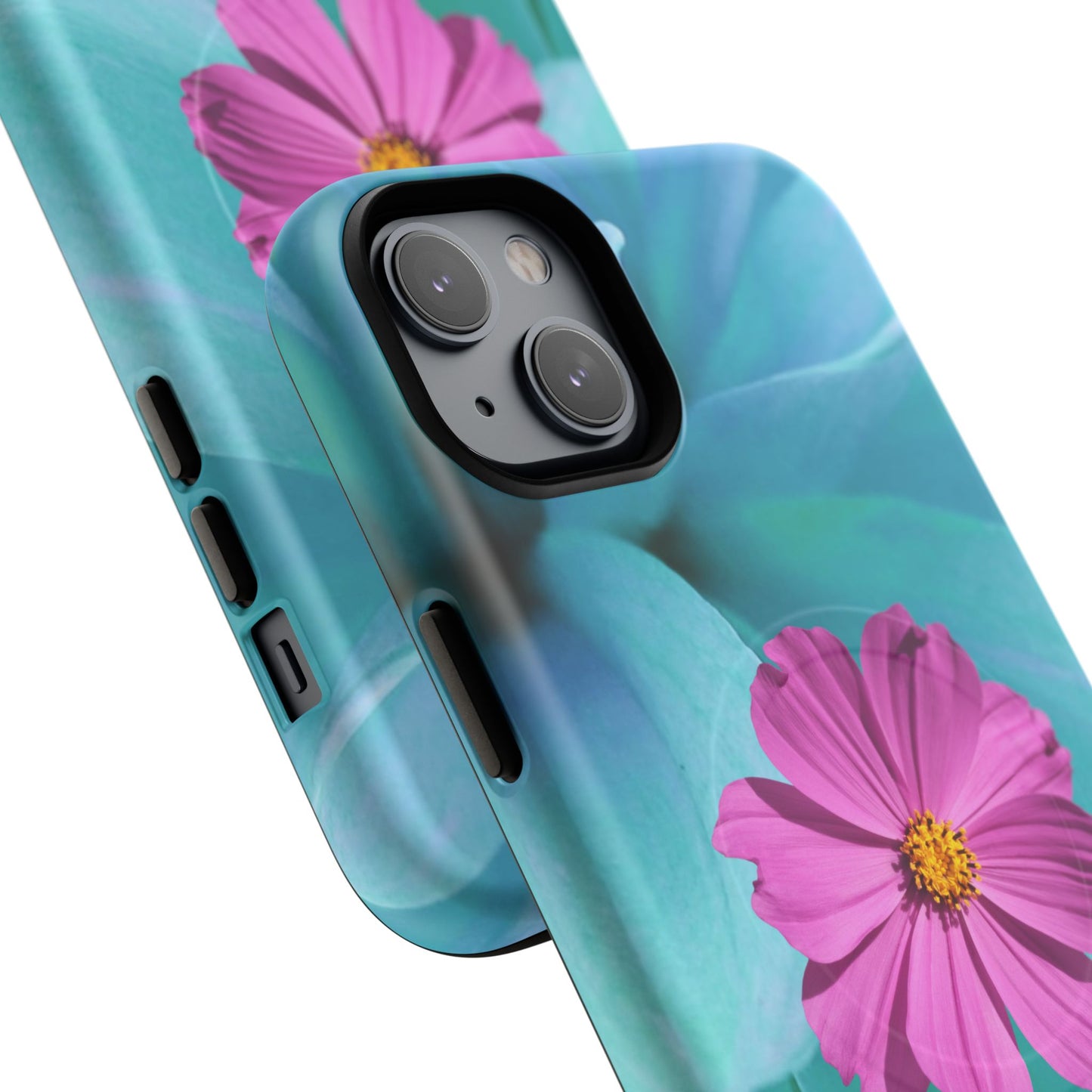 Tough Magnetic Phone Case - Vibrant Pink Flower Design