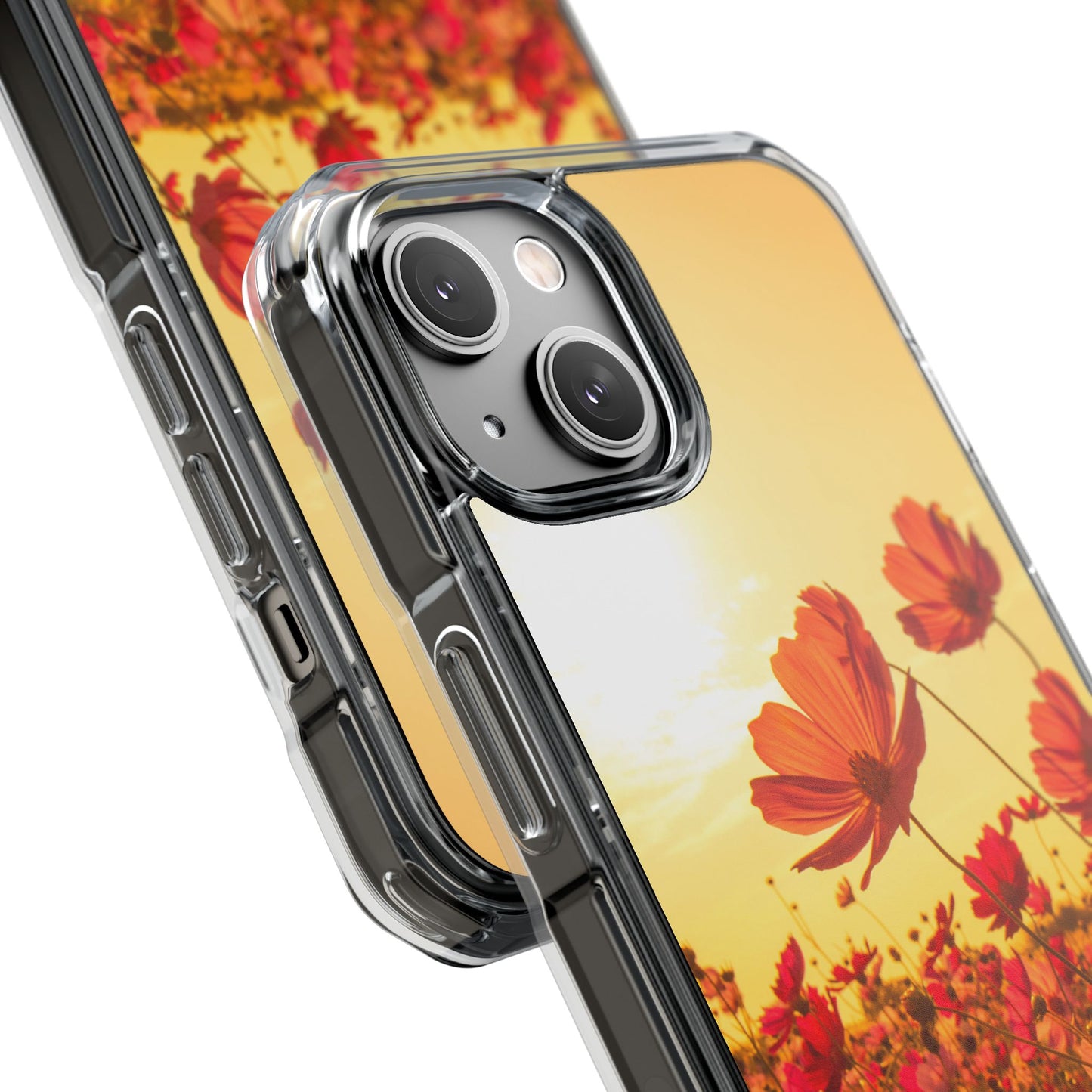 Magnetic Clear Impact Case - Summer Sunset Flowers