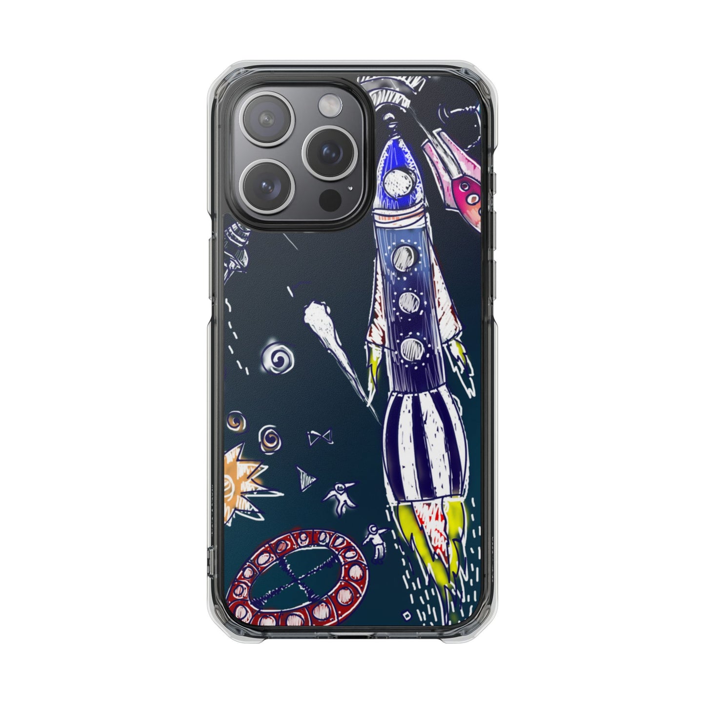 Magnetic Clear Impact Case- Space