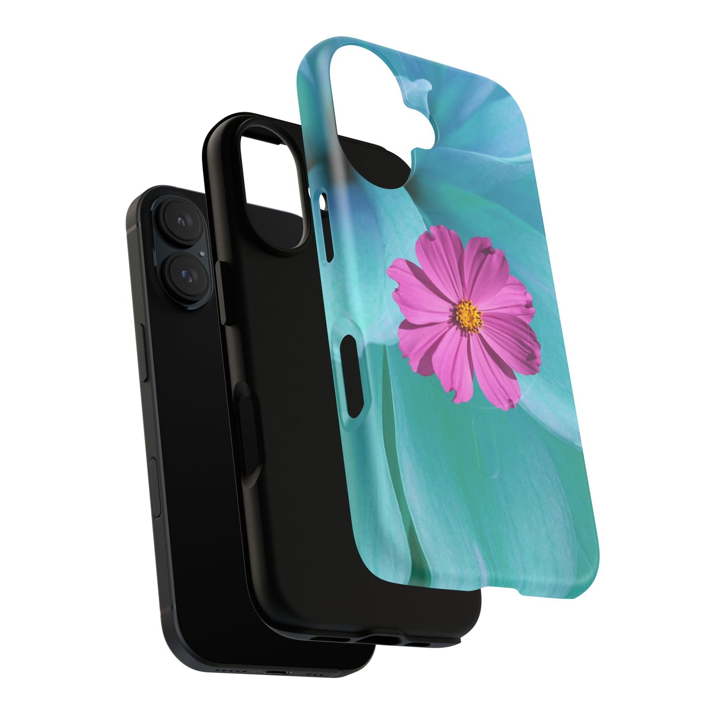 Tough Magnetic Phone Case - Vibrant Pink Flower Design