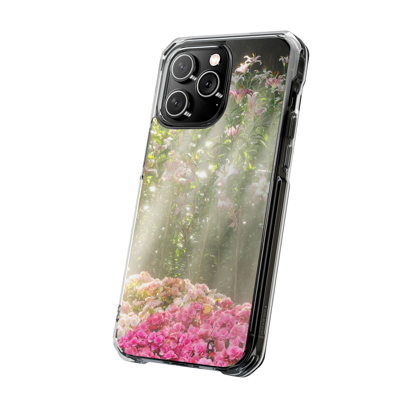 Magnetic Clear Impact Case - Flower Garden Ideal for Nature Lovers