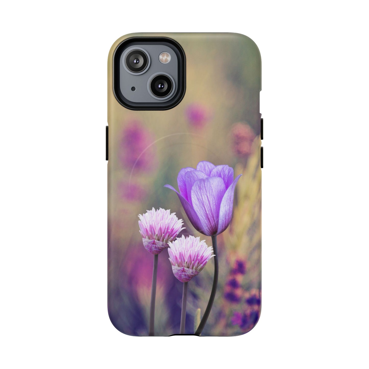 Tough Magnetic Phone Case - Elegant Flower Design for Protection