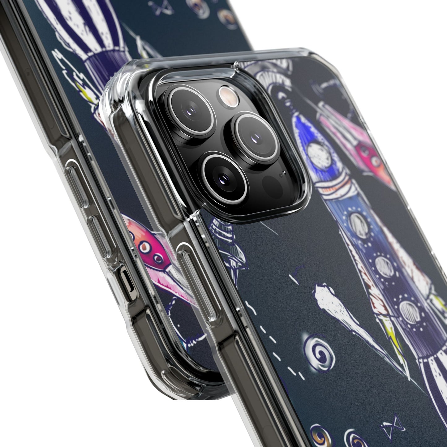 Magnetic Clear Impact Case- Space