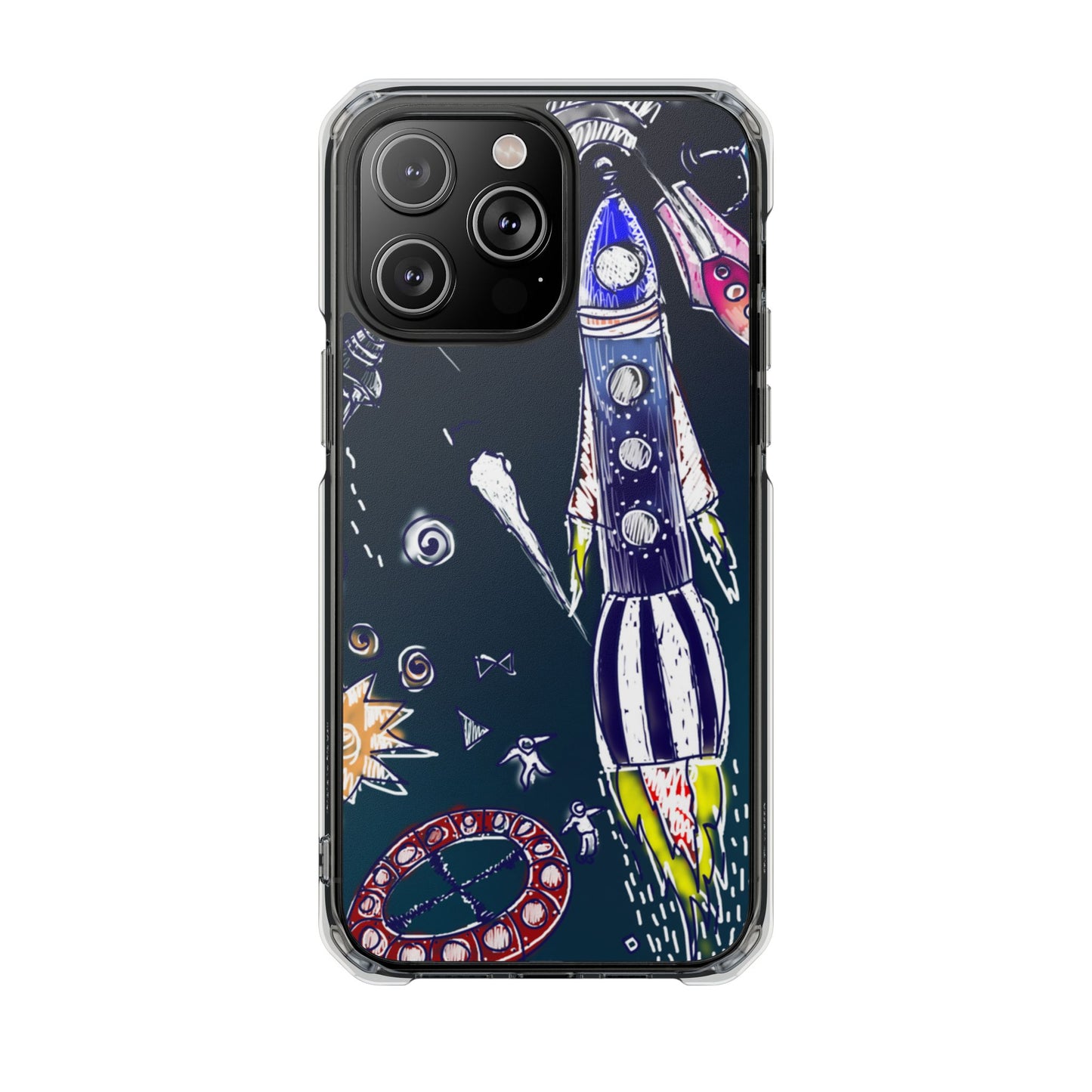 Magnetic Clear Impact Case- Space