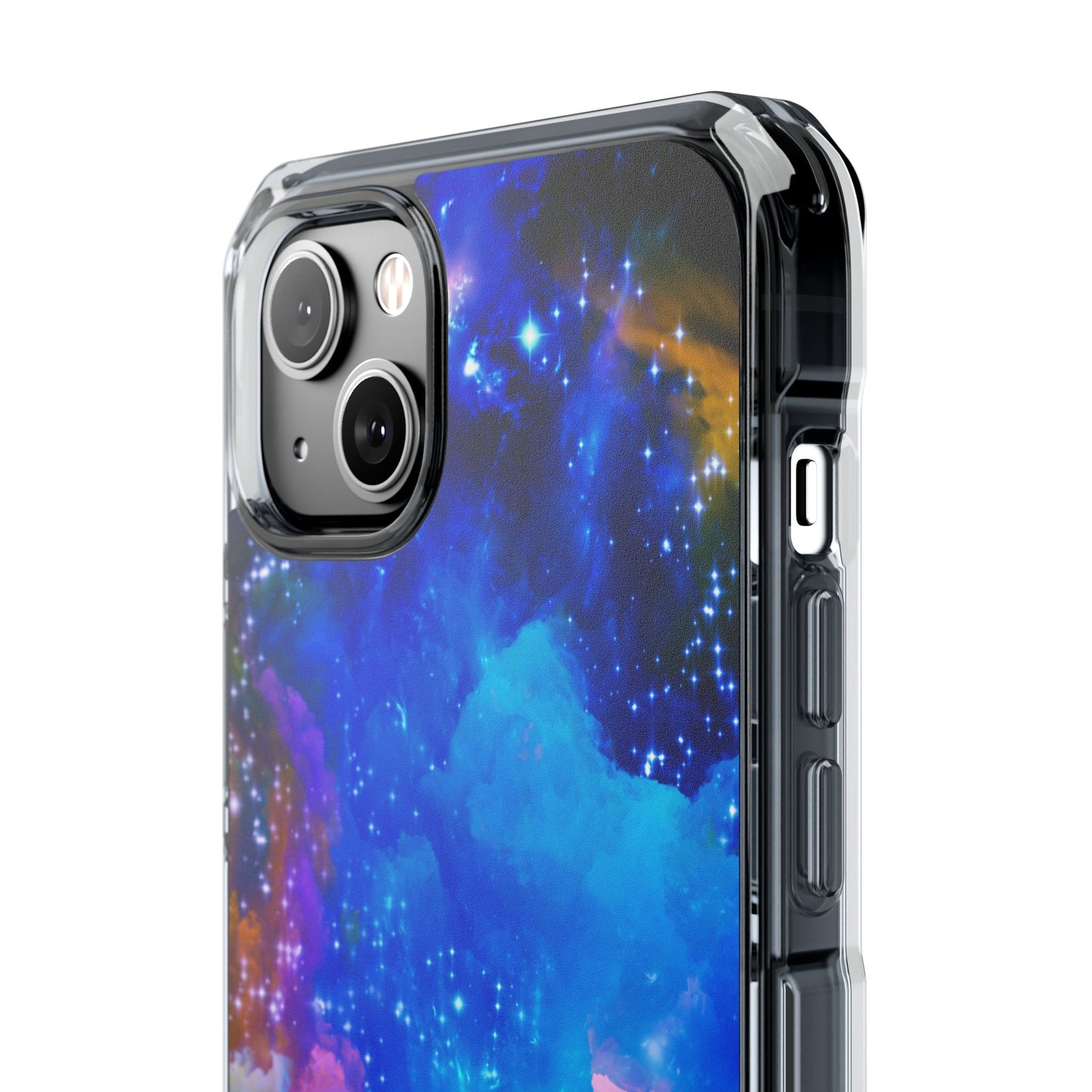 Magnetic Clear Impact Case- Galaxy Themed