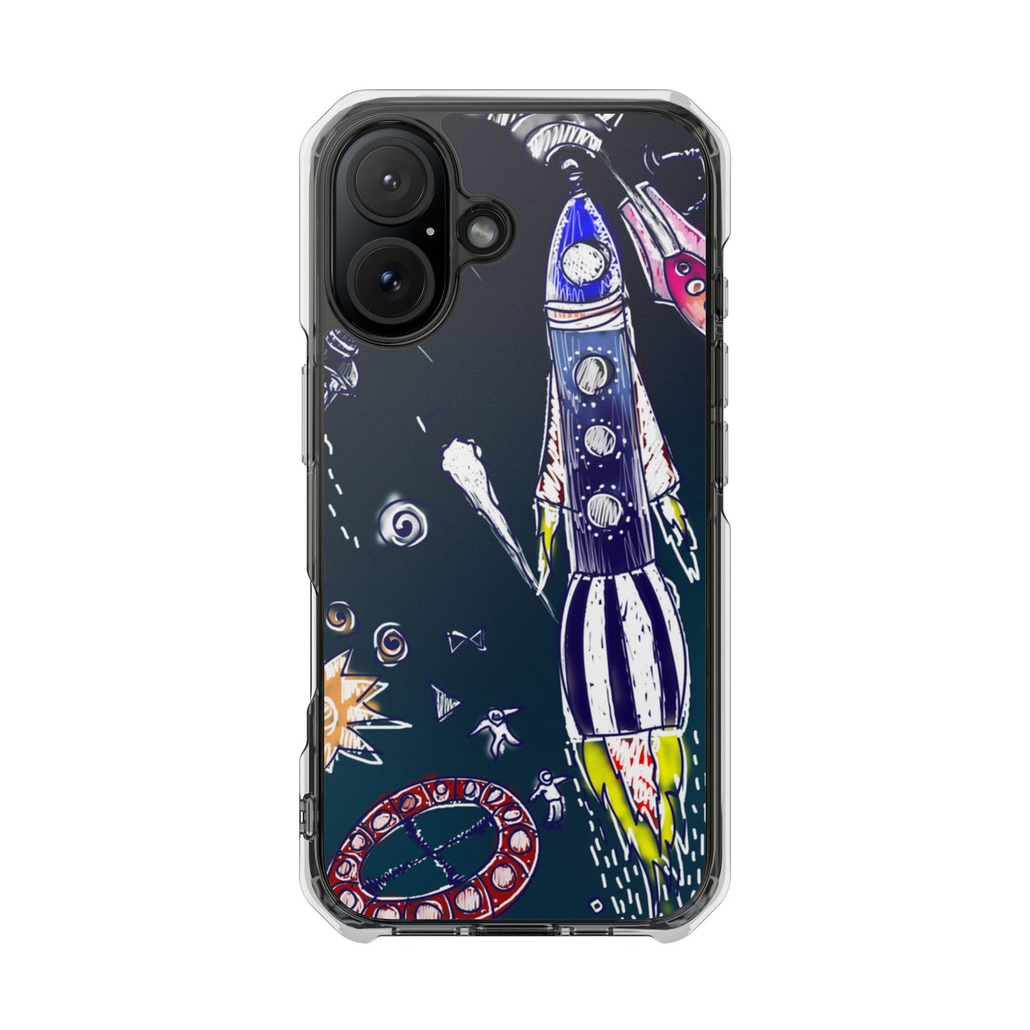 Magnetic Clear Impact Case- Space