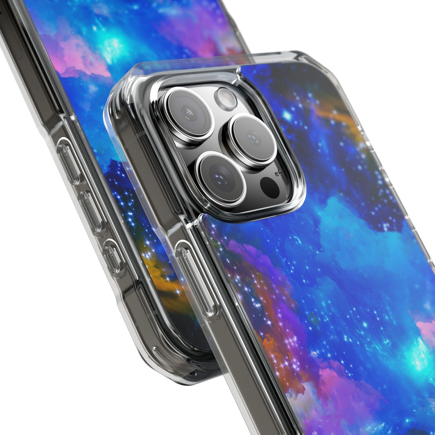 Magnetic Clear Impact Case- Galaxy Themed