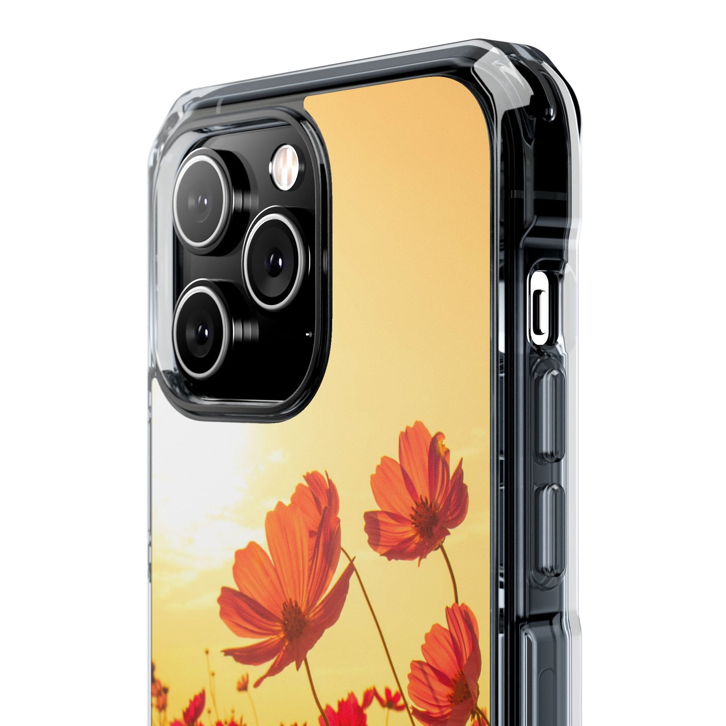 Magnetic Clear Impact Case - Summer Sunset Flowers