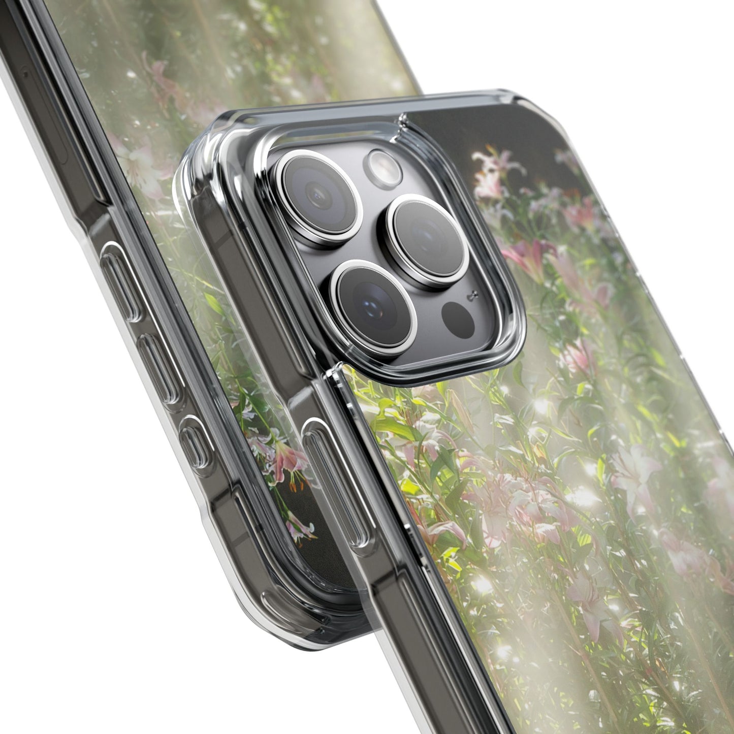 Magnetic Clear Impact Case - Flower Garden Ideal for Nature Lovers