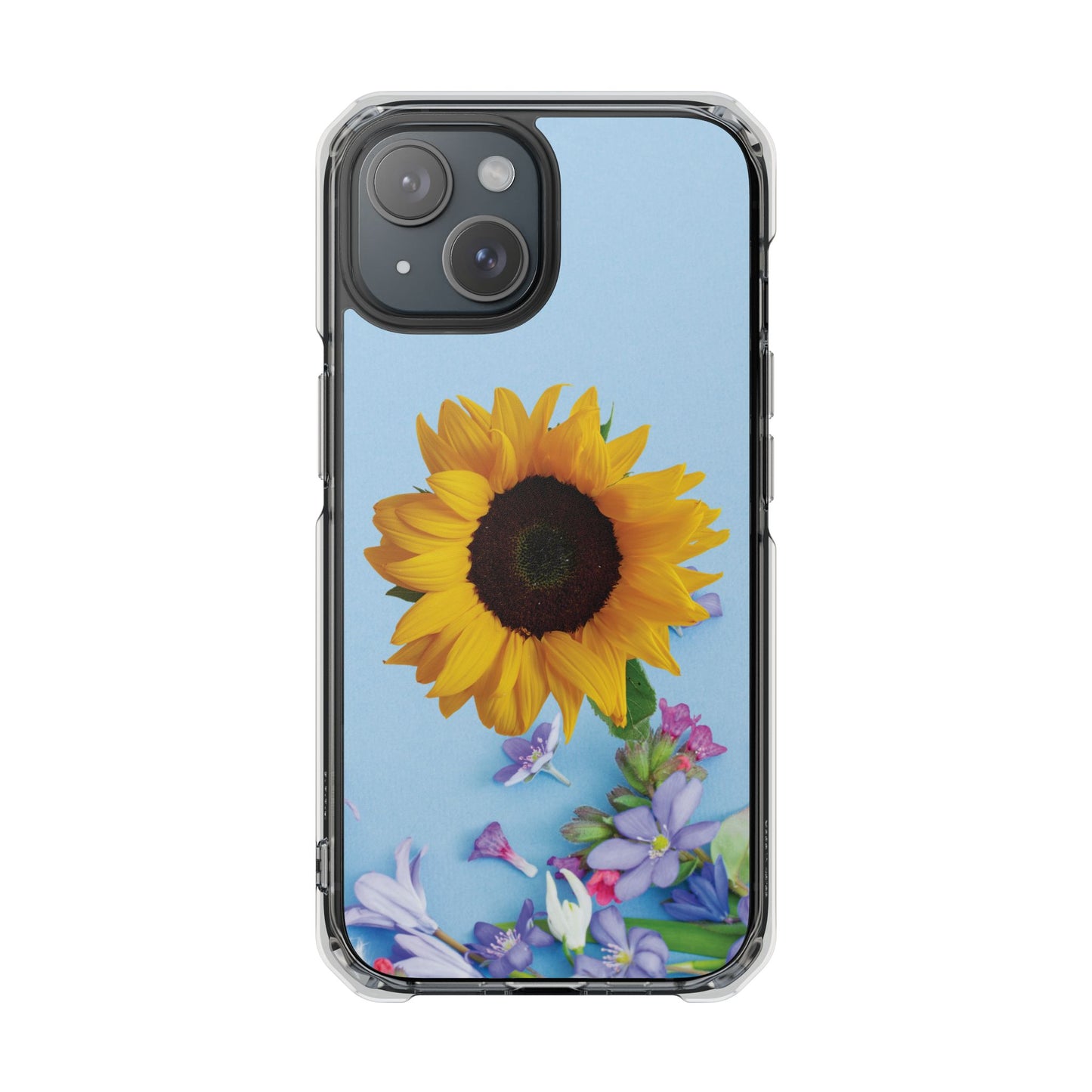 Magnet Clear Impact Case - Floristic Sunflower Design