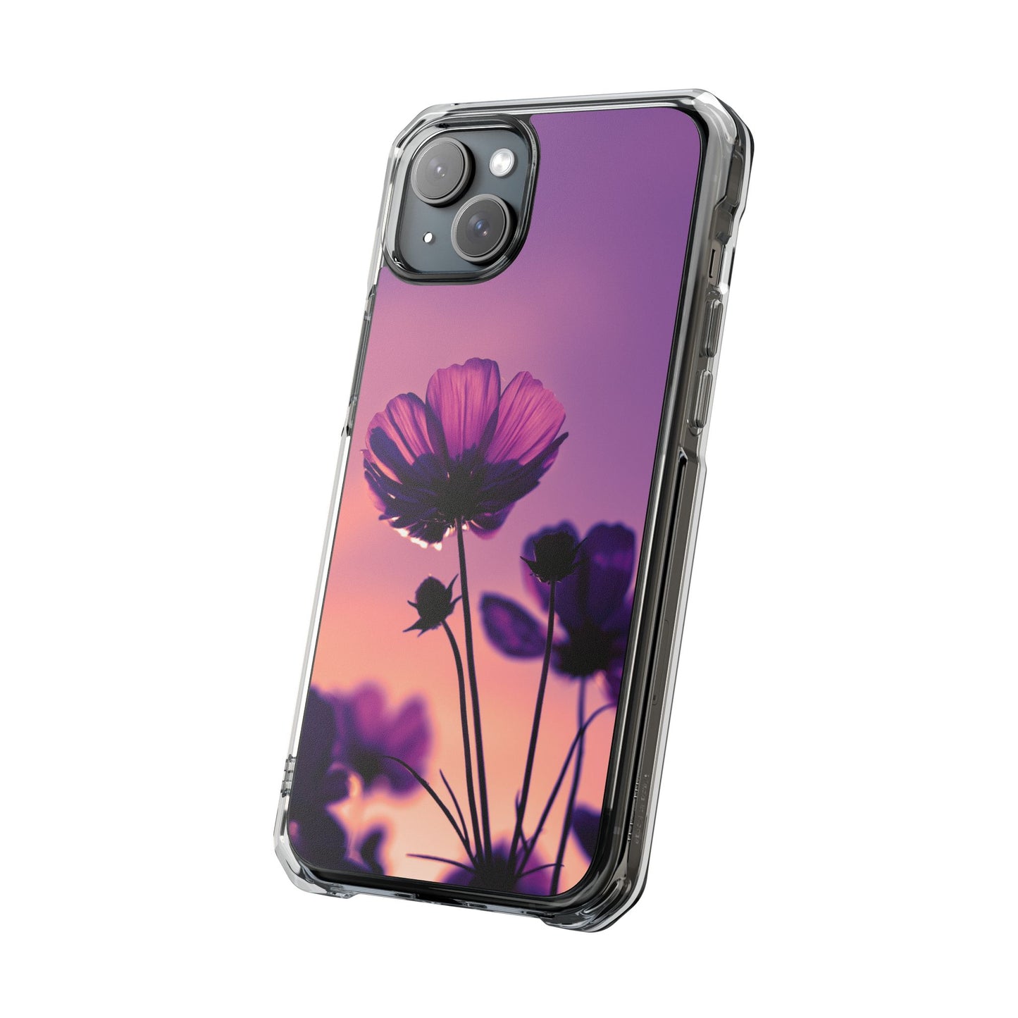 Magnet Clear Impact Case - Flower on a Summer Sky Design